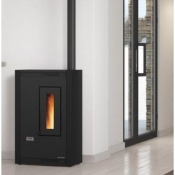 Poêle à granulés étroit ventilé La Nordica Extraflame Luisella 5kW Noir