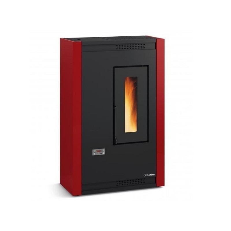 Poêle à granulés La Nordica Extraflame Luisella 5kW étroit ventilé Bordeaux