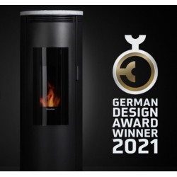 Pellet stove La Nordica Extraflame Amika 8kW waterproof ventilated Black