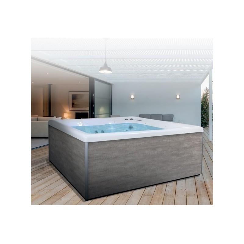Square NetSpa Wave 5 seater acrylic spa