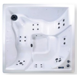 Square NetSpa Wave 5 seater acrylic spa
