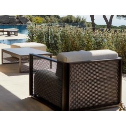 Lounge armchair Vondom The Factory aluminium Ecru