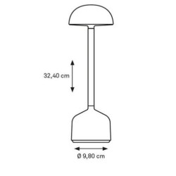 Luminaire de Table Imagilights Led Demoiselle Tall Dôme Gold