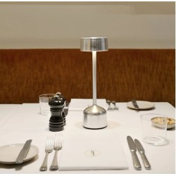 Luminaire de Table Imagilights Led Demoiselle Tall Cylindre Aluminium