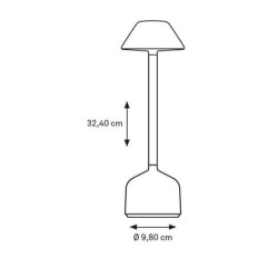 Luminaire de Table Imagilights Led Demoiselle Tall Conique Copper