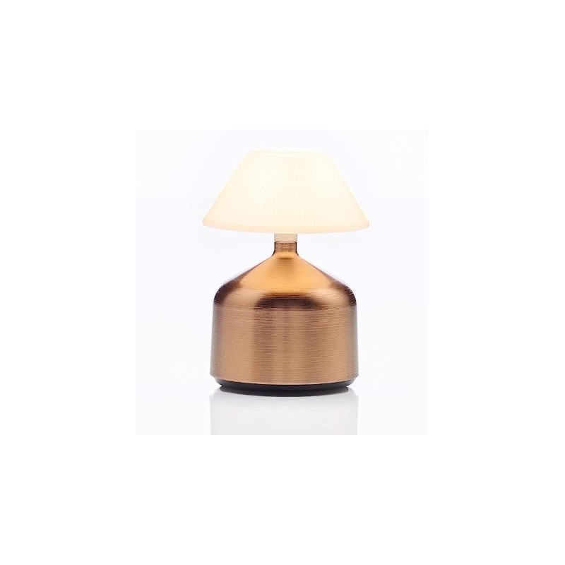 Luminaire de Table Imagilights Led Demoiselle Small Conique Sable Bronze