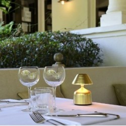 Luminaire de Table Imagilights Led Demoiselle Small Conique Sable Bronze