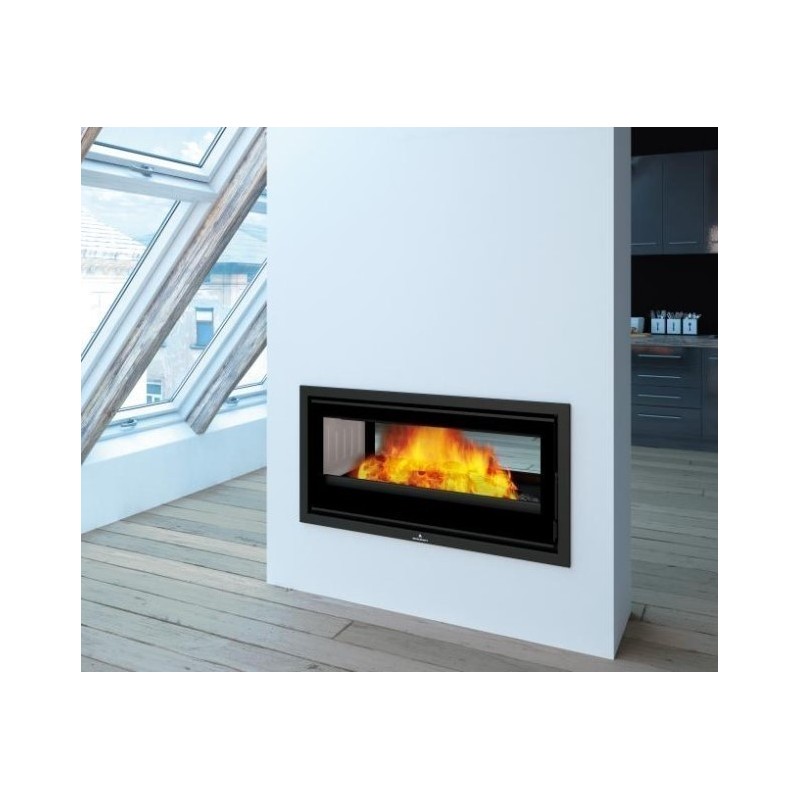 Pastilha de madeira Bronpi Cairo 90-D Double Face Vision 14kW com entrada de ar