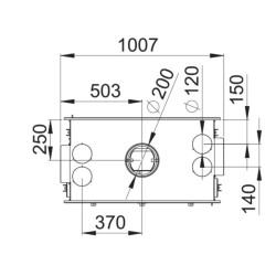 Wood insert Bronpi Cairo 90-D Double Face Vision 14kW with air intake
