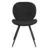 Conjunto de 2 Cadeiras de Jantar Ania Preto Tecido Base Metal Preto VeryForma