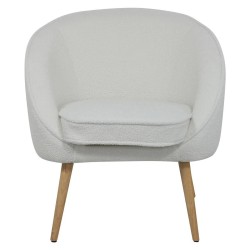 Sillón Fira efecto hebilla base cru Árbol de caucho macizo VeryForma
