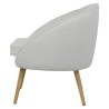 Armchair Fira effect buckle ecru base Solid rubber tree VeryForma