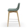 Conjunto de 2 Cadeiras Bancada Aty Base de Tecido Verde Ash VeryForma