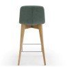 Conjunto de 2 Cadeiras Bancada Aty Base de Tecido Verde Ash VeryForma