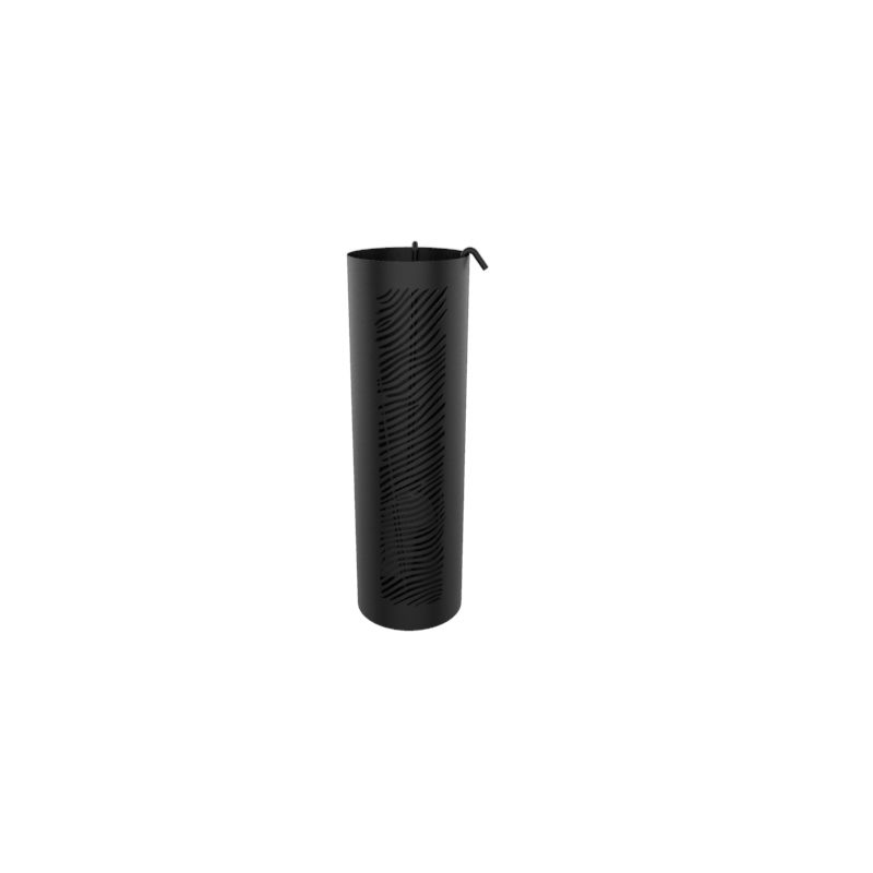 Nubia Frosted Black Steel Servant com acessórios pretos Nineteen Design