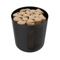 Rack de toras Nubia Black Steel Frosted Nineteen Design