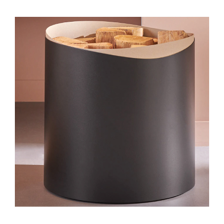 Holzregal Sahara Black Steel Frosted Nineteen Design