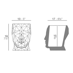 Conjunto de 4 frascos brilhantes Adan Nano Vondom em 4 cores