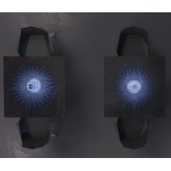 Gatsby Lámpara LED Vondom de cristal cilíndrico con batería