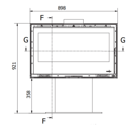 Ferlux Enya 90 fogão a lenha pé central 11 kW