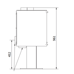 Ferlux Enya 90 fogão a lenha pé central 11 kW