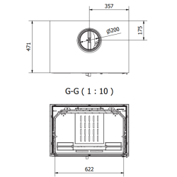 Ferlux Afar Holzofen aus Gusseisen mit Scheiterhaufen 15,9 kW