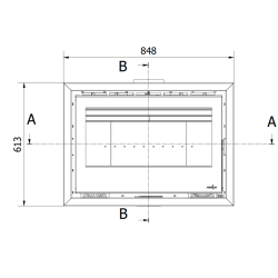 Ferlux Teide 80 Panoramic 9.6 kW Turbo Ventilated Wood Burning Insert