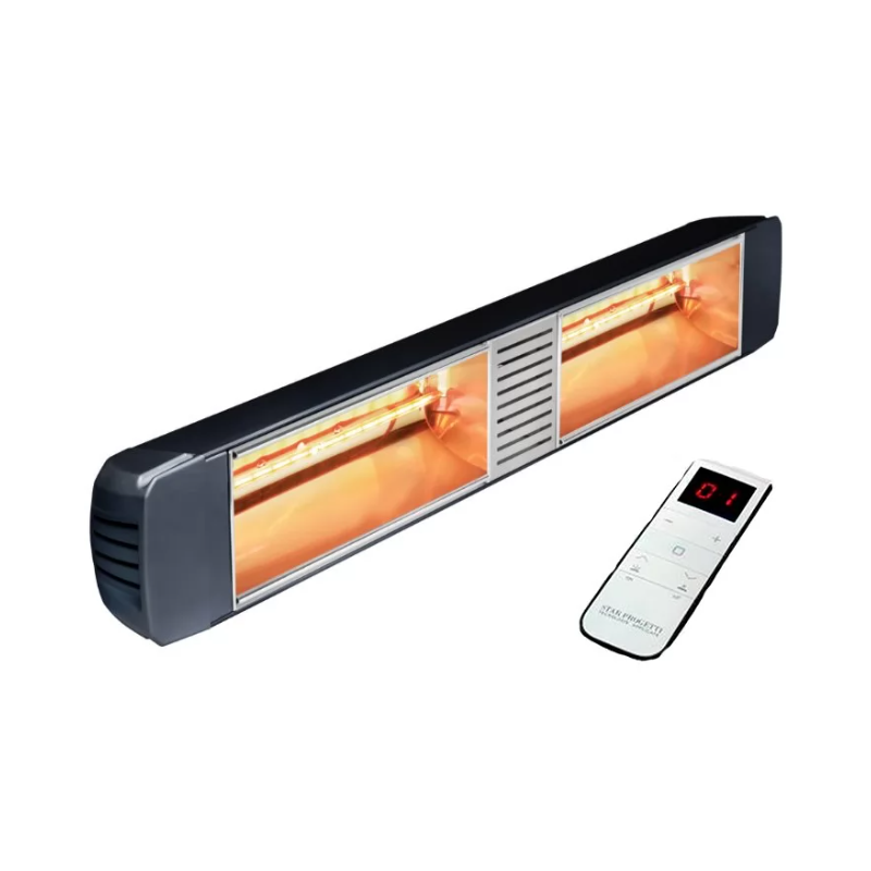 Heliosa HD 88 Aquecedor Radiante 3000W Rádio Controle Remoto Preto