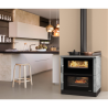 Fogão a lenha La Nordica Verona XXL Petra 7kW pedra natural