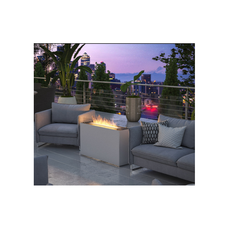 Infire Incoza 3 Stufa a Bioetanolo con 3 Lati Vetrati 3 kW Nero