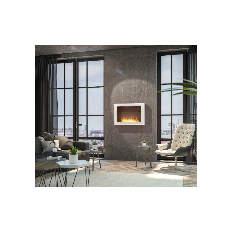 Infire Murall 800 Caminetto a bioetanolo con vetro 3 kW Bianco