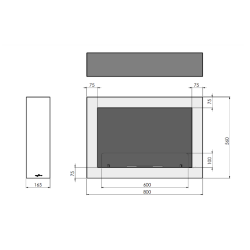 Infire Murall 800 Caminetto a bioetanolo con vetro 3 kW Bianco