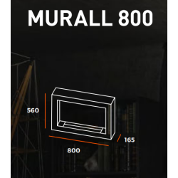 Infire Murall 800 Bioethanol-Kamin mit Glas 3 kW Weiß