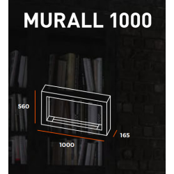 Infire Murall 1000 Chimenea de Bioetanol con Vidrio 2 kW Blanco