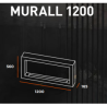 Infire Murall 1200 Lareira a Bioetanol com Vidro 3 kW Branco