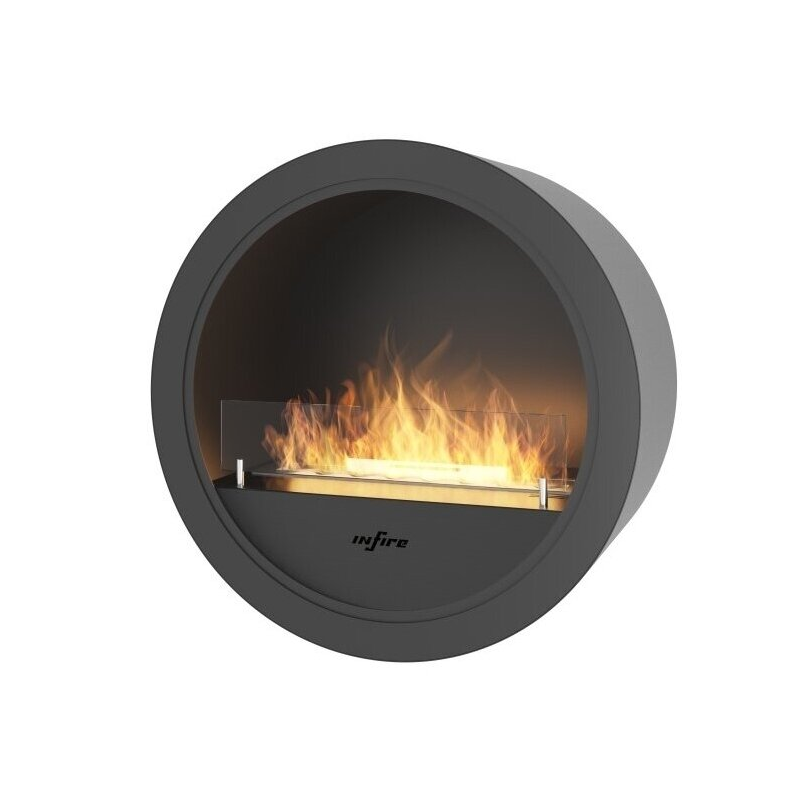 Infire Incyrcle camino a bioetanolo con vetro 2 kW Nero