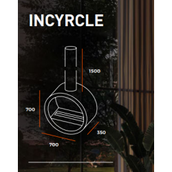 Infire Incyrcle Lareira Suspensa de Bioetanol 2 kW Branco com Vidro