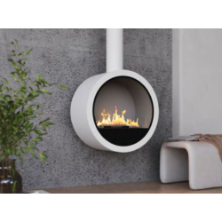 Infire Incyrcle Hängender Bioethanol-Kamin 2 kW Weiß mit Glas