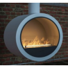 Infire Incyrcle Caminetto a Bioetanolo Sospeso 2 kW Bianco con Vetro