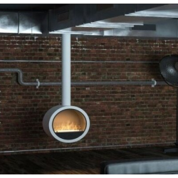 Infire Incyrcle Caminetto a Bioetanolo Sospeso 2 kW Bianco con Vetro