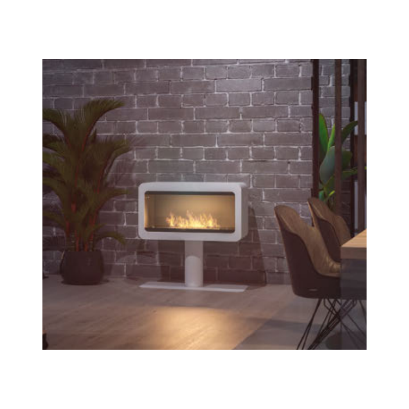 Chimenea de Bioetanol Incyrcle Infire con Soporte 2 kW Blanco