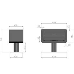 Infire Inecco Bioethanol Fireplace with Bracket 2 kW Black
