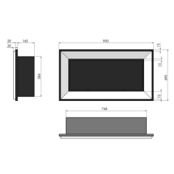 SIMPLEfire Frame 600 Bioethanol Kamin schwarz mit 1 Fenster