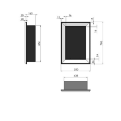 SIMPLEfire Frame 550 Chimenea de Bioetanol Negro con 1 Ventana