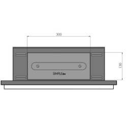 Cheminée au bioéthanol SIMPLEfire Frame 550 Inox avec 1 vitre