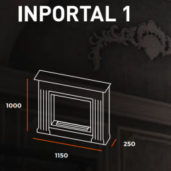 Cheminée au bioéthanol Infire  Inportal1 noir avec 1 vitre