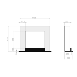 Infire Inportal1 Chimenea de Bioetanol Blanco con 1 Ventana