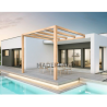 Pergola addossata in legno grezzo Burgos 3x3m 9m2