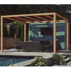 Freestanding solid wood pergola Valencia 500x400cm 20m2
