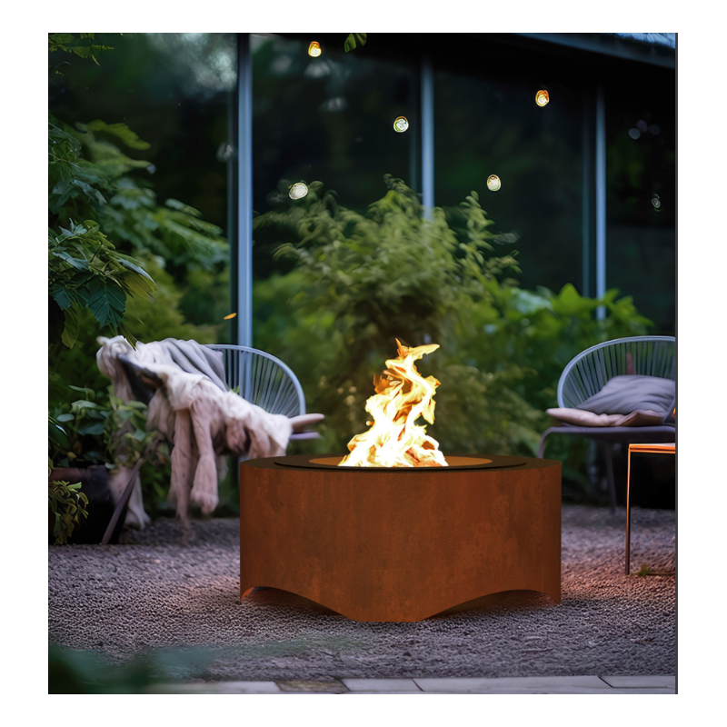 Tigela de Fogo de Aço Corten Redonda 70 cm Infire